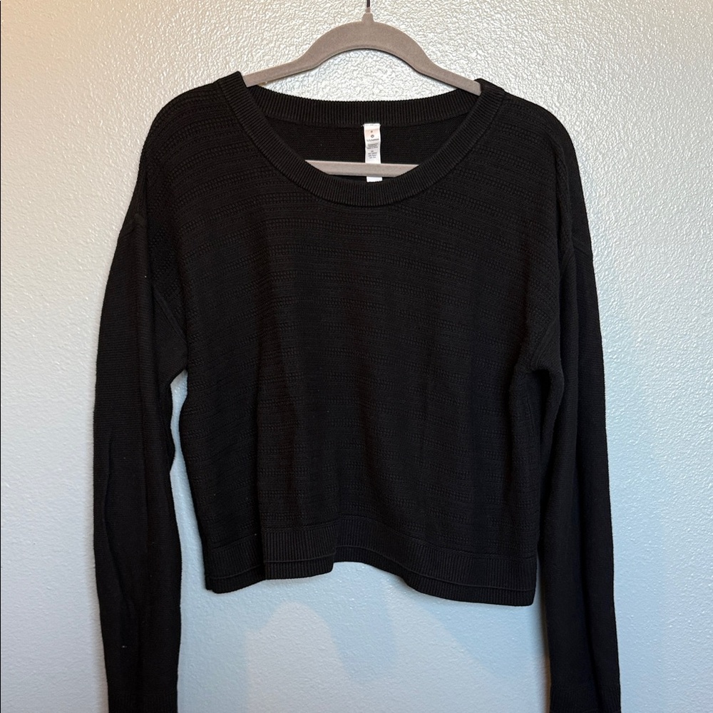 Lululemon Athletica Black Knit Sweatshirt